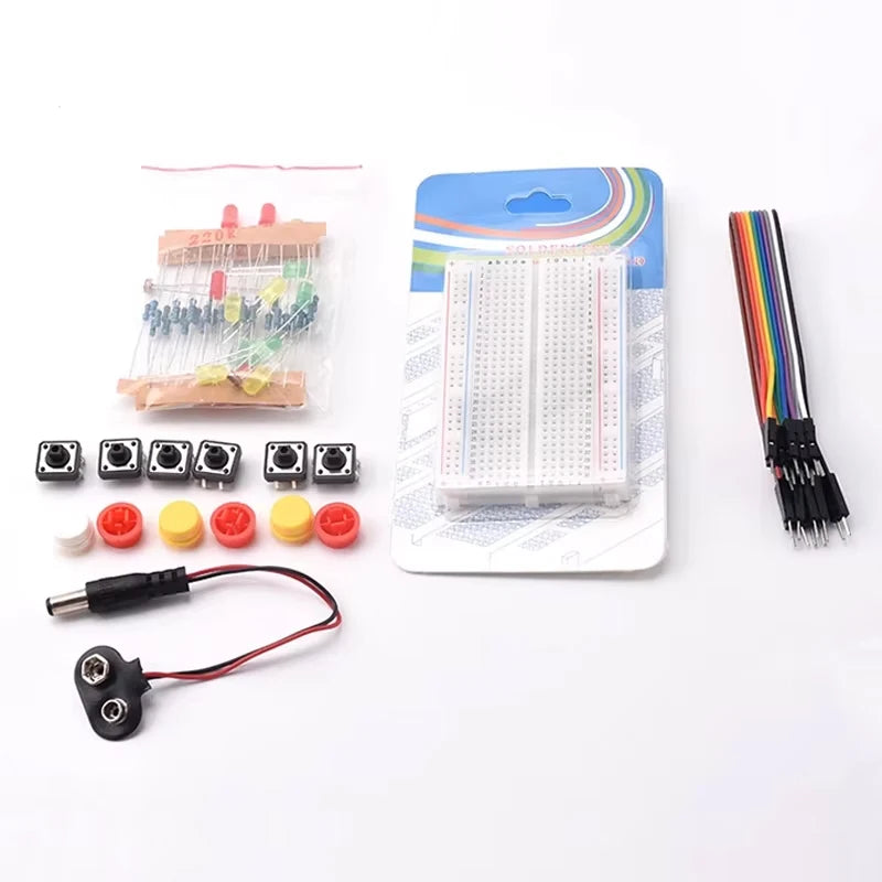 Smart Electronics Starter Kit For arduino uno r3 mini Breadboard LED jumper wire button