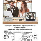VHS to Digital Converter RCA to HDTV Adapter USB Video Capture Card for VCR/DVD/AV/PS2/Wii, Windows Mac Linux AV to HDTV