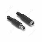12V 3A 5.5mm 2.1mm Plug Socket DC Connectors DC Power Socket Male Female Jack Screw Nut Panel Mount DC Power Adapter Connector