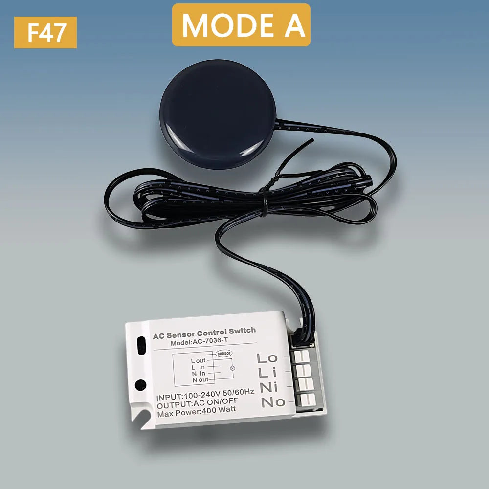 Hidden Touch Switch Penetrates 5cm Wood 400W AC110-220V for Cabinet Light Fan Appliance Invisible Mount Sensor ON OFF Switch