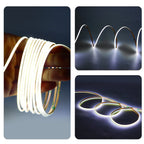 5V 12V 24V 3mm Ultra Narrow COB LED Strip 400LEDs LED Bar Lights for Car Lamp Orange 1800K 2000K Warm White 4000k Red 5m 10m 50m