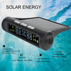 Temperature Warning Fuel Save Tire Pressure Monitoring System Solar TPMS With 4 External Sensors Car Tyre Pressure Monitor