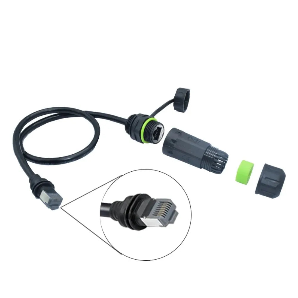 50/100 CM Starlink Ethernet Adapter Gen 3/Mini,Starlink Mini Cable Extension to RJ45 Coupler IP68 Waterproof for Dish and Route