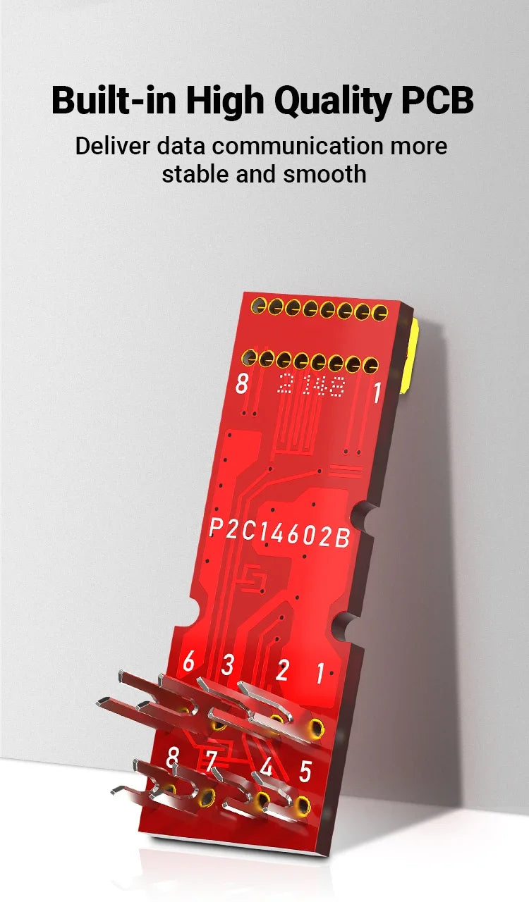 AMPCOM Tool Free RJ45 Connector, No Crimp Tool Less UTP 1000Mbps CAT6/CAT6A Modular PLug for Stranded Solid Lan Ethernet Cable