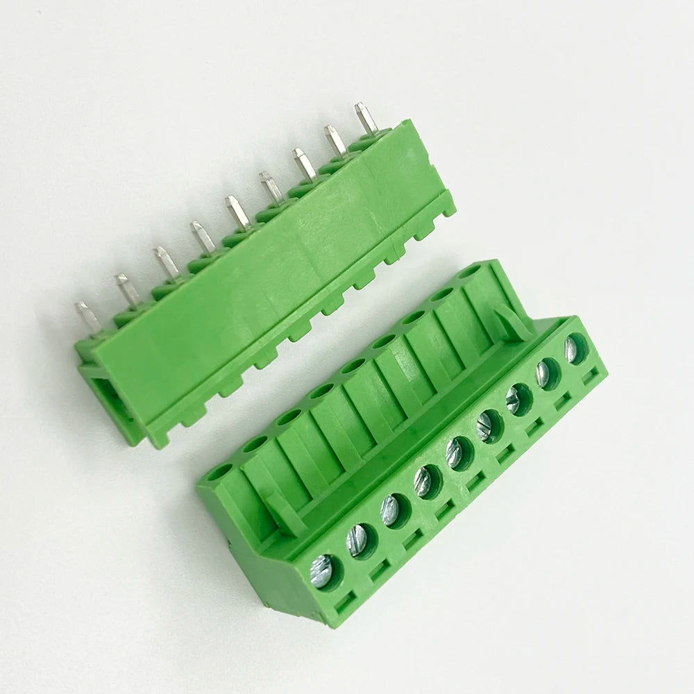 5Pair 5.08mm Pitch 2EDG Straight Pin PCB Screw Terminal Block 2/3/4/5/6/7/8/9/10/12Pin 300V 10A Wire Connector Plug-in Socket