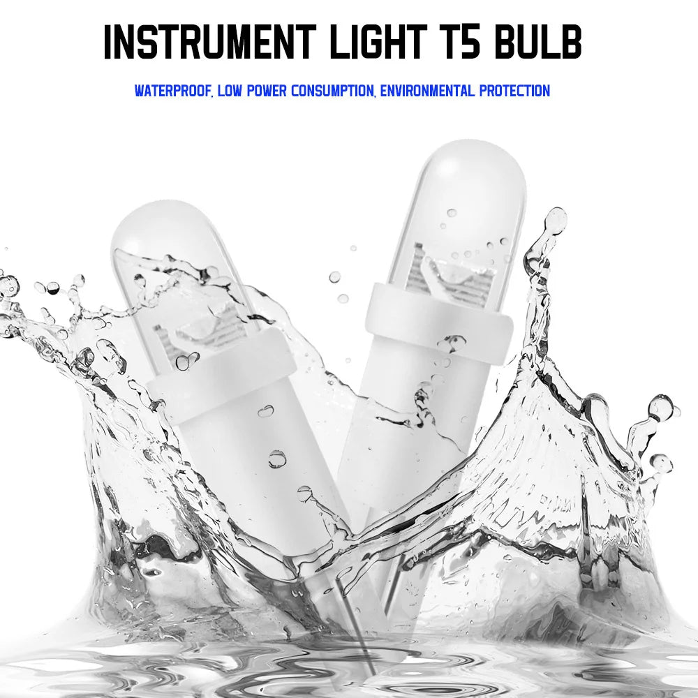 10pcs T5 B8.5d LED Car Interior Lights Instrument Panels Bulbs Low Power 5050 SMD Automobile Dashboard Switch Lamp 12V Luces