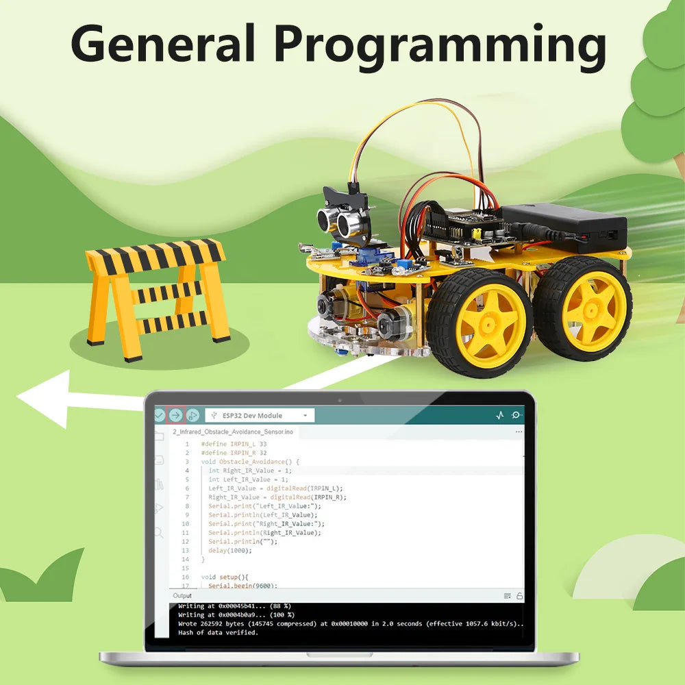ESP32 Smart Robot Car Kit  Remote Control Car for Arduino Programming Project STEM Education Science Coding Kit