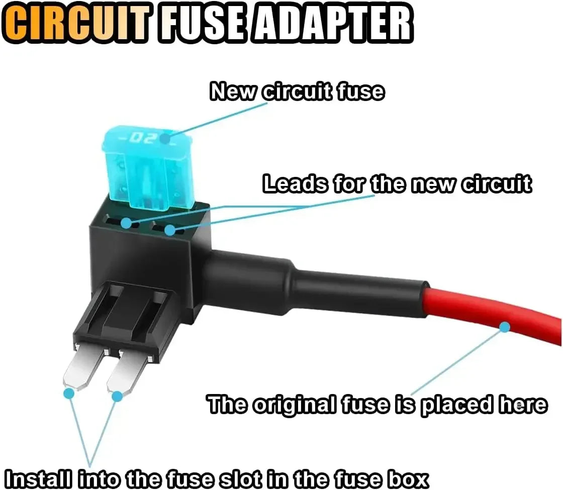 Automotive Fuse Set 5/10Pcs 12V Car Blade Fuse Holder Mini ATM ATO Add-a-Circuit Fuse TAP Adapter Fuse Fuse for Car Trucks Boats