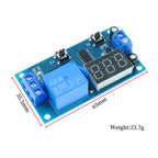 DC 12V Digital Display Delay Relay Delay Time Multi-function Module Infinite Loop Countdown Switch Control Module Timer Module