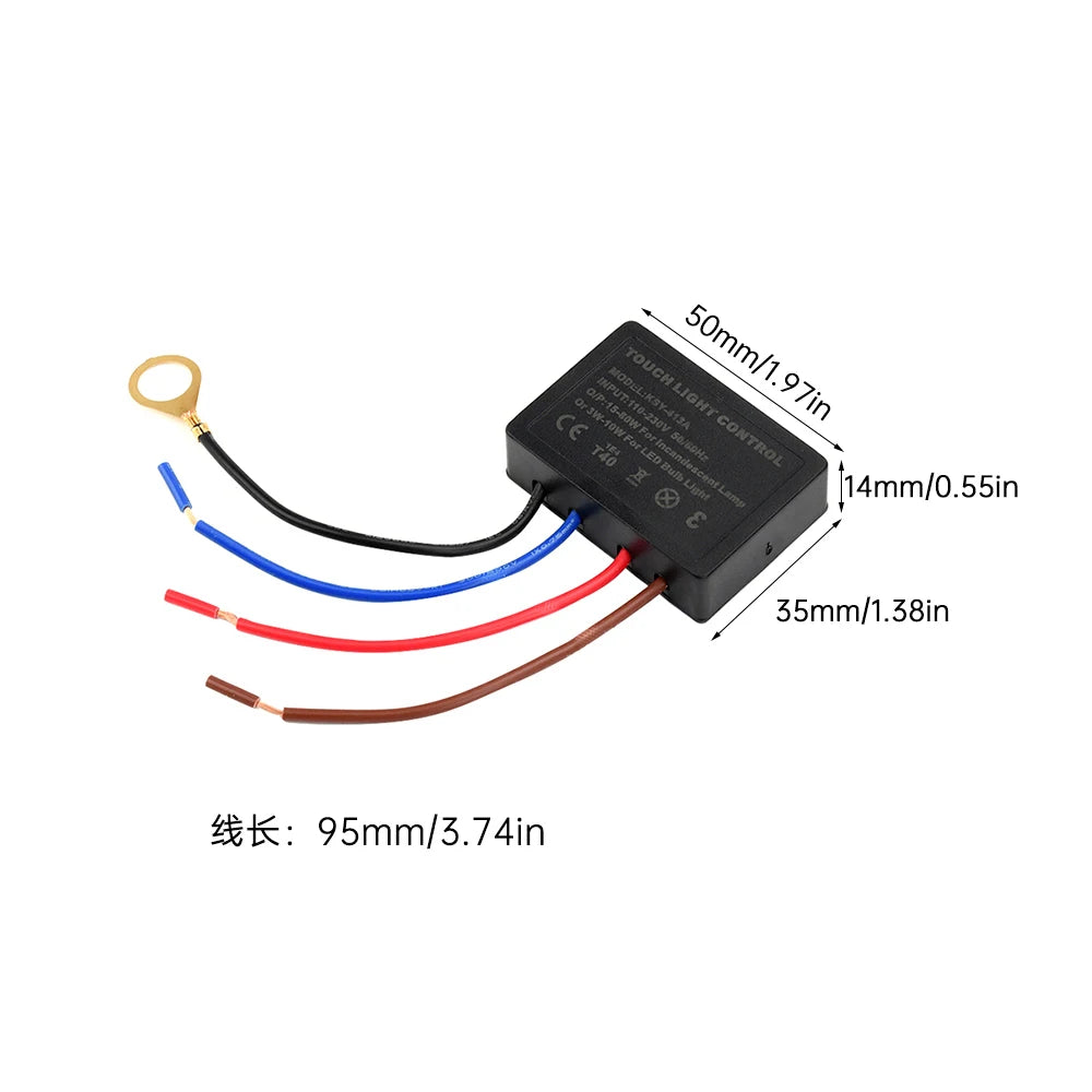 AC110-230V Touch Light Switch Table Lamp Dimmer Control Module Sensor Touch Switch Compatible With Incandescent Lamps LED Sconce