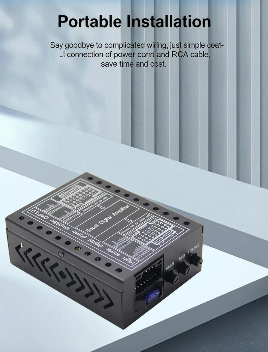 DSP Amplifier DC 12V High-Fidelity Audio Stereo Digital Audio Processor After 4x60w For To Android Navigation Locomotive