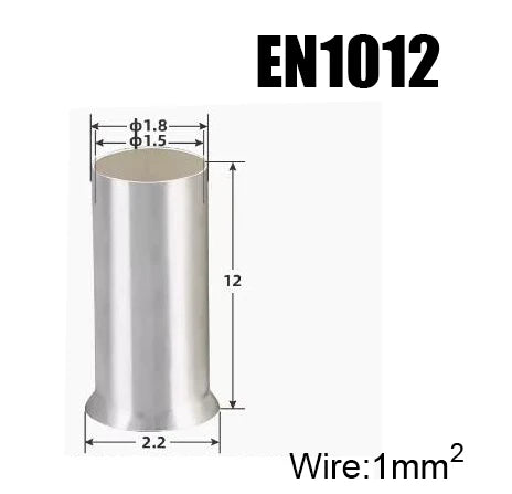 EN Copper Electrical Wire Non-Insulated Naked Sleeve Tubular Crimpare Connectors Tube Cord End Ferrules Cable Lug Crimp Terminal