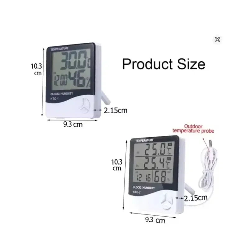 Indoor LCD Digital Thermometer Hygrometer - Electronic Temperature & Humidity Meter Sensor Gauge Weather Station for Home