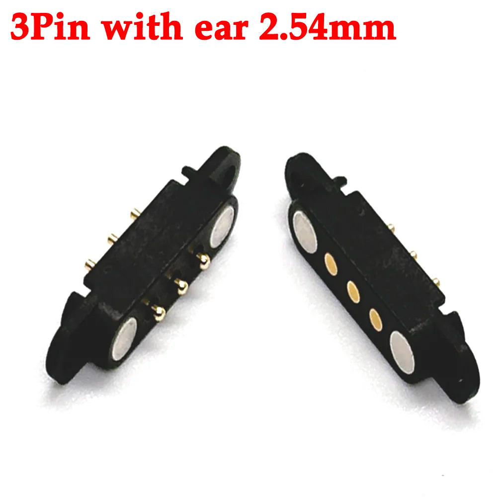 1sets 2A 2Pin DC Magnetic Pogo Pin Connector 2 Pin Pogopin Male Female Spring Loaded DC Power Socket Pitch 2.80mm