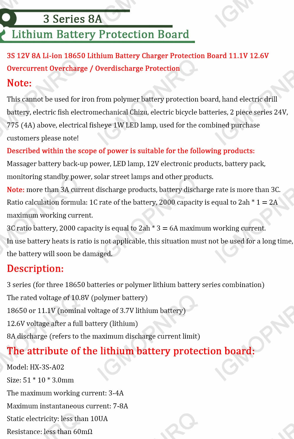 3S 6A 8A 10A 20A 25A 30A 40A 60A Li-ion Lithium Battery 18650 Charger PCB BMS Protection Board For Drill Motor Lipo Cell Module