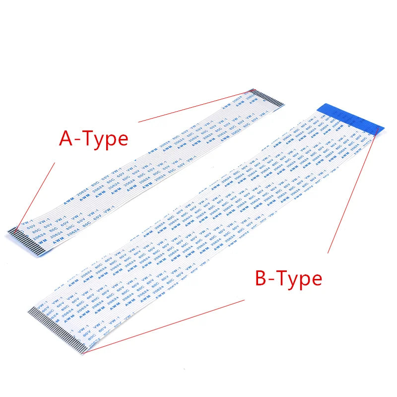 FPC FFC 3000mm AWM 20624 80C 60V VW-1 Flexible Flat Cable 3M A/B Type Ribbon Wire 4P/6/8/10/12/14/16/20/26/30/40/50/54/60Pin
