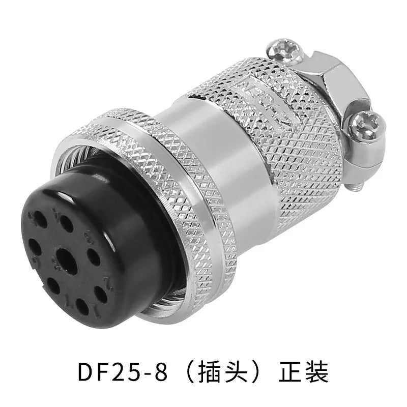 DF25 GX25 Metal Industrial Adapter 25M Circular Charger 2 3 4 5 6 7 8 10 12 Pin Waterproof Electrical Panel Aviation Connector