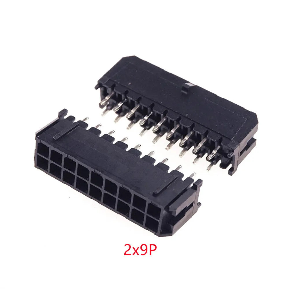 10-500 Pcs PCB Male Header Pin Vertical Through Hole 2 4 6 8 10 12 14 16 18 20 24 Circuits Molex 43045 Micro-Fit 3.0 mm Dual Row