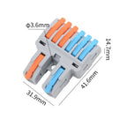 Wire Connector Quick Splitter Splicing Universal Conductor Wiring Cable Terminal Block Electrical Connectors