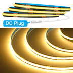 12V 24V Black PCB COB LED Strip Light 3000K 4000K 6000K 320LED/m High Density Lighting for Kitchen Cabinets Flex Tape RA90 IP30