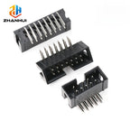 10PCS DC3 2.54mm Pitch Dual Row PCB Header - Male Straight/Right Angle Pin Socket (6P/8P/10P/14P/16P/20P/30P/34P/40P)