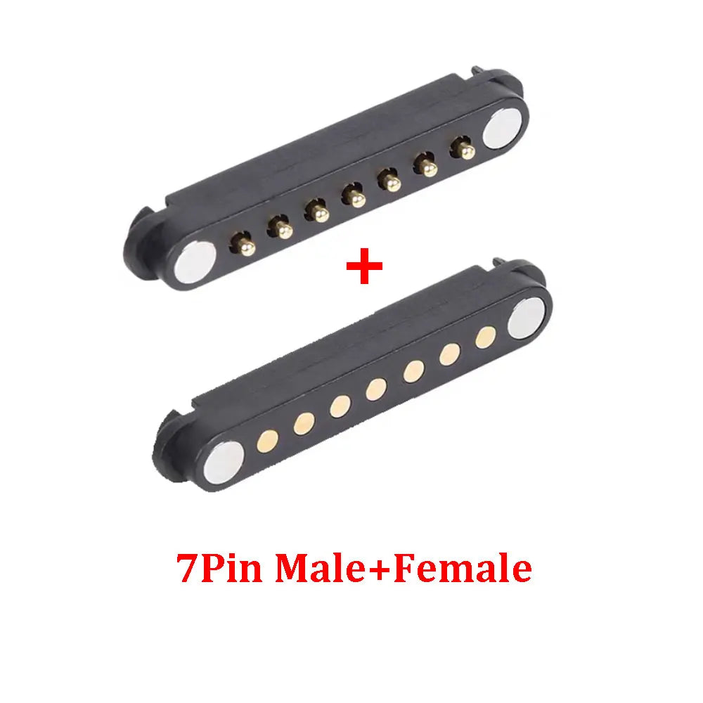 Spacing 2.54mm 2A DC Magnetic Pogo Pin Connector 4/5/6/7/8Pin Pogopin Male Female Spacing 2.5 Spring Loaded DC Power Socket Spot