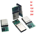 1PCS USB Type-C PD/QC Male Plug Decoy Board Fast Charge PCB 9V 12V 15V 20V Module PD 2 3.0 DC Trigger Cable QC4 Charge Connector