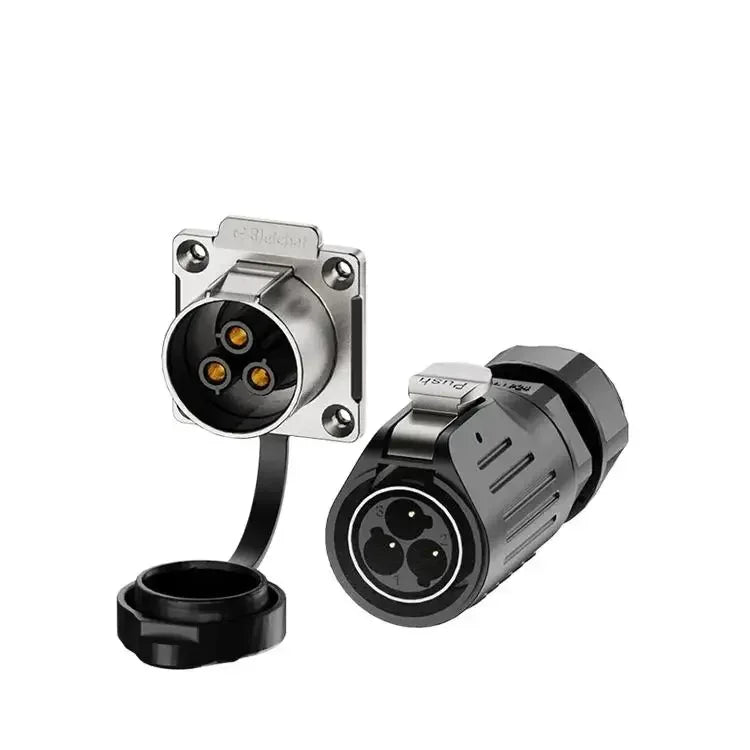 EW-LP24 Solderless Power Aviation Connector Waterproof Adapter Screw Lock Charger M24 2 3 4 5 Pin Male Plug Female Socket IP68