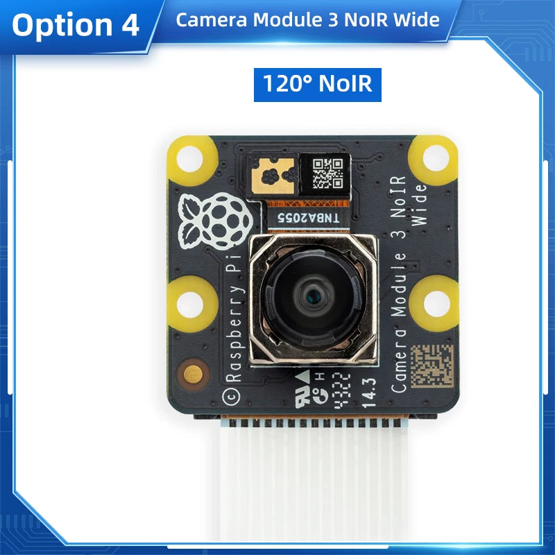 Raspberry Pi Camera Module 3 IMX708 Auto-Focus 75°/120° FOV Highly Detailed Optional Optional NoIR Version for Pi 4B 3B+ 3B