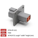 Deutsch DT Industrial DT04-8P-L012 Flange Mount Connector IP68 | 22-16AWG for Heavy Duty Truck & Bus Electrical Systems