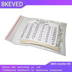 1500PCS SMD 0603 0805 Resistors Assorted Set (60 Values X 25Pcs) 0R-10M Ohm 1% High Precision Film Chip Resistance Kit