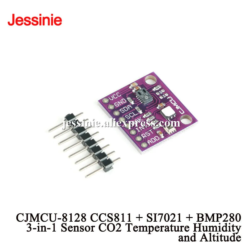 2Pcs/1pc MICS-6814 Nitrogen Carbon Gas Sensor Air Quality CO NO2 NH3 TGS2600 CCS811 BME680 Temperature Humidity Height Detection