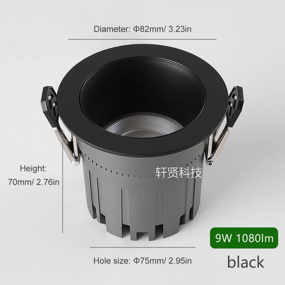 Recessed Zigbee DALI 5 CCT Switchable Matter Tuya BLE Smart LED Spotlight Dimmable Black White Aluminum Ceiling Lamp