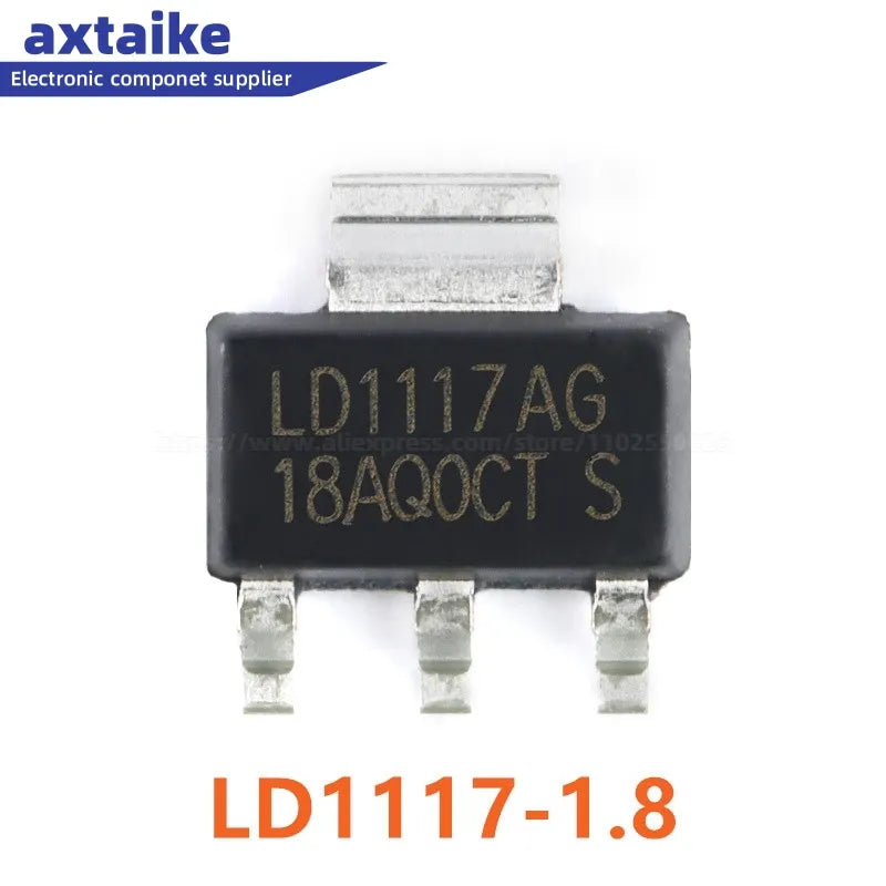 20PCS LD1117AG LD1117-ADJ LD1117-5.0 LD1117-3.3 LD1117-2.5 LD1117-1.8  LD1117-1.2 SOT-223 Low Dropout Linear Regulator Chip IC