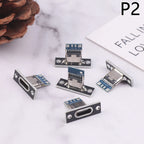 5Pcs New USB 3.1 Type C Socket With Screw Fixing Plate Type-C USB Jack 3.1 Type-C 2Pin 4Pin Female Connector Jack Charging Port