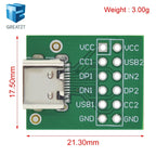 GREATZT USB TYPE-C to DIP PCB Connector Pinboard Test Board Solder Female Dip Pin Header Adapter