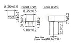 10Pcs/Lot T1A/2/3.15/4/5/6.3/8A/10A/15A/16A/20A 250V MTS Black Square Slow Blow Current Encapsulated  Fuse 8MM（L）*4MM(W)*7MM(H)