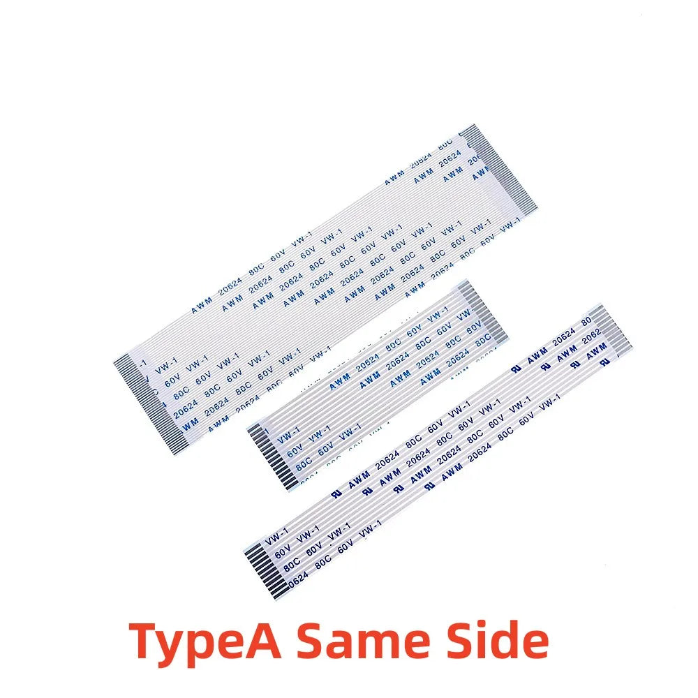 10 100 PCS 1.0 MM PITCH FFC FPC Ribbon Flexible Flat CABLE  4 5 6 8 10 12 14 15 16 20 26 30 34 40 Pin Same Opposite Contact Side