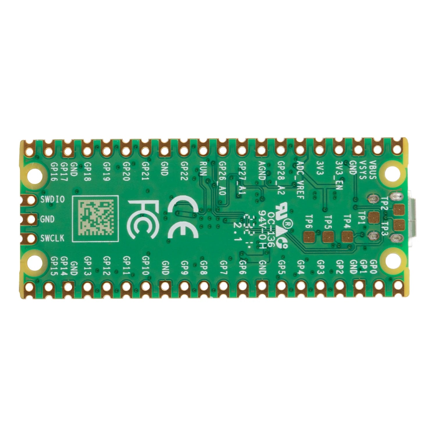 Official Raspberry Pi Pico Board RP2040 Dual-Core 264KB ARM Low-Power Microcomputers High-Performance Cortex-M0+ Processor
