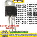 10-50pcs NEW BTA16-800C BTA08 600B 600C 800B 800C BTA10 BTA12 BTA16 BTA20 Silicon Controlled TO-220 IC Chip in Stock Wholesale