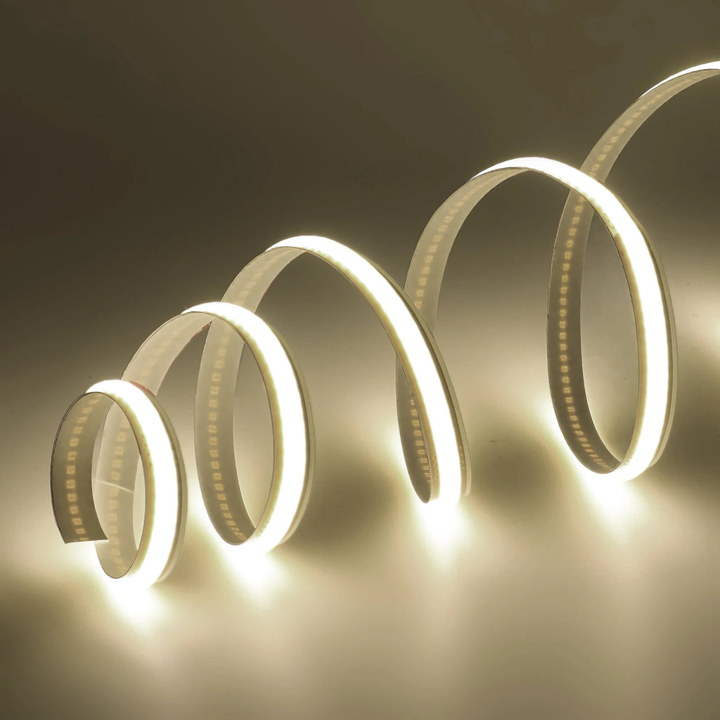 5mm 8mm PCB COB LED Light Strip Free Cut 12V 24V With 2PIN Wire DC Plug 400LEDs/m 3000k 4000k 6000k Flex Lamp 0.5m 1m 5m 10m 20m