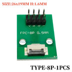 1PCS FFC/FPC Conversion Board 0.5mm Connector to 2.54MM Double Row Bent Pins 4/10/14/15/16/22/26/30/32/36/42/45/60/64/68/80/96P