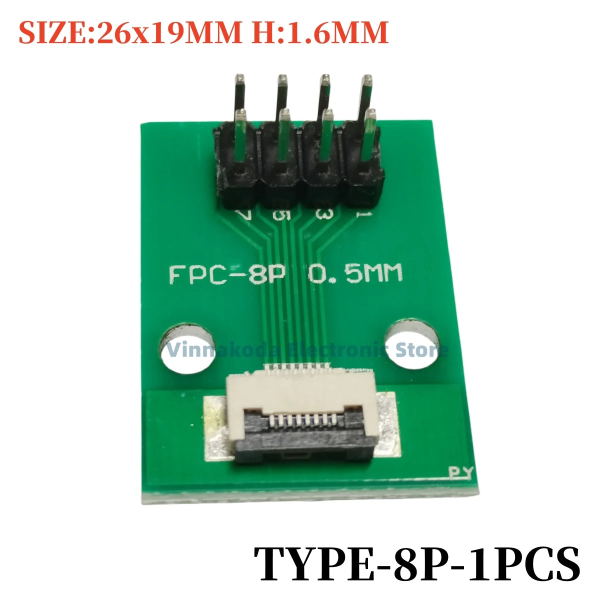 1PCS FFC/FPC Conversion Board 0.5mm Connector to 2.54MM Double Row Bent Pins 4/10/14/15/16/22/26/30/32/36/42/45/60/64/68/80/96P