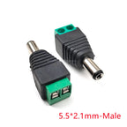 5/10Pcs Solderless DC Jack Plug Connector 3.5x1.35 5.5x2.1 5.5x2.5mm Male Female Adapter for LED Tape Surveillance Camera