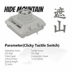 Kailh Full POM Mini Switch Low-profile Mechanical Keyboard Clicky Tactile Linear Hide Mountain Black Cloud White Rain 1353Hitbox