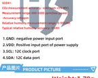 SCD40/SCD41 CO2 Sensor Module - NDIR Technology with Temperature & Humidity (I2C Interface for Arduino