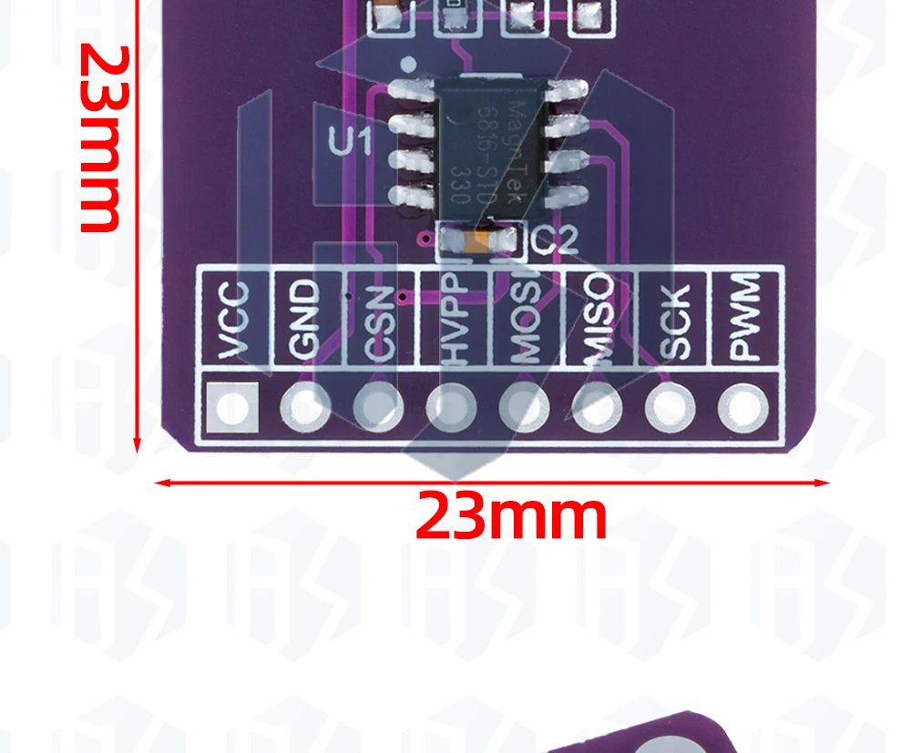 MT6816 High-Speed and High-Precision Magnetic Encoder Magnetic Induction Angle Measurement Sensor Module