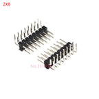 10PCS Double row MALE 2.54MM PITCH Right Angle PIN Header connector 2*2/3/4/5/6/7/8/9/10/16/20/40 PIN/P 2x/3/4/5/6/8/10/16/20/40