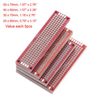 20pcs Red PCB Board Breadboard Double Sided 3x7 4x6 5x7 7x9cm Universal PCB Experiment Prototype Circuit Boards Diy Electroni