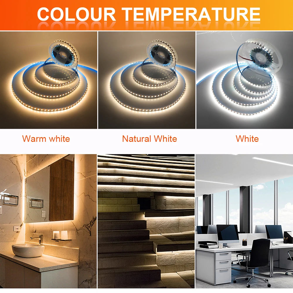 5V 2835 LED Strip Light 3mm 5mm 8mm PCB Width 120Leds/m Flexible LED Tape Ribbon Diode USB/2PIN Wire Led Lights for Room Decor